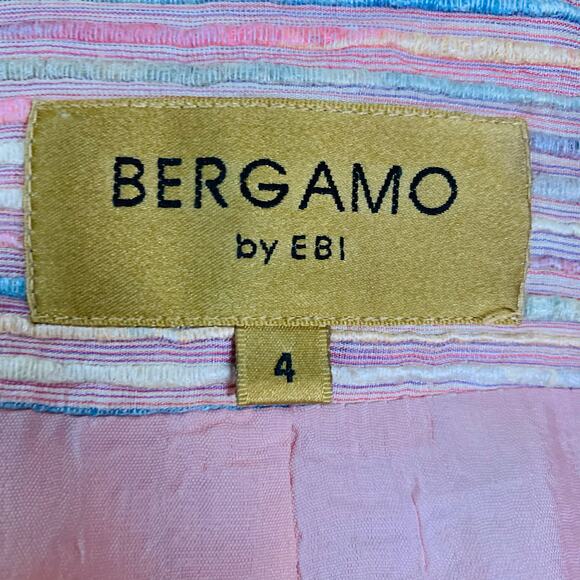 Vintage Bergamo By Ebi Size 4 2-Piece Suit Skirt w/ Blazer Jacket Tweed Striped - Picture 11 of 11